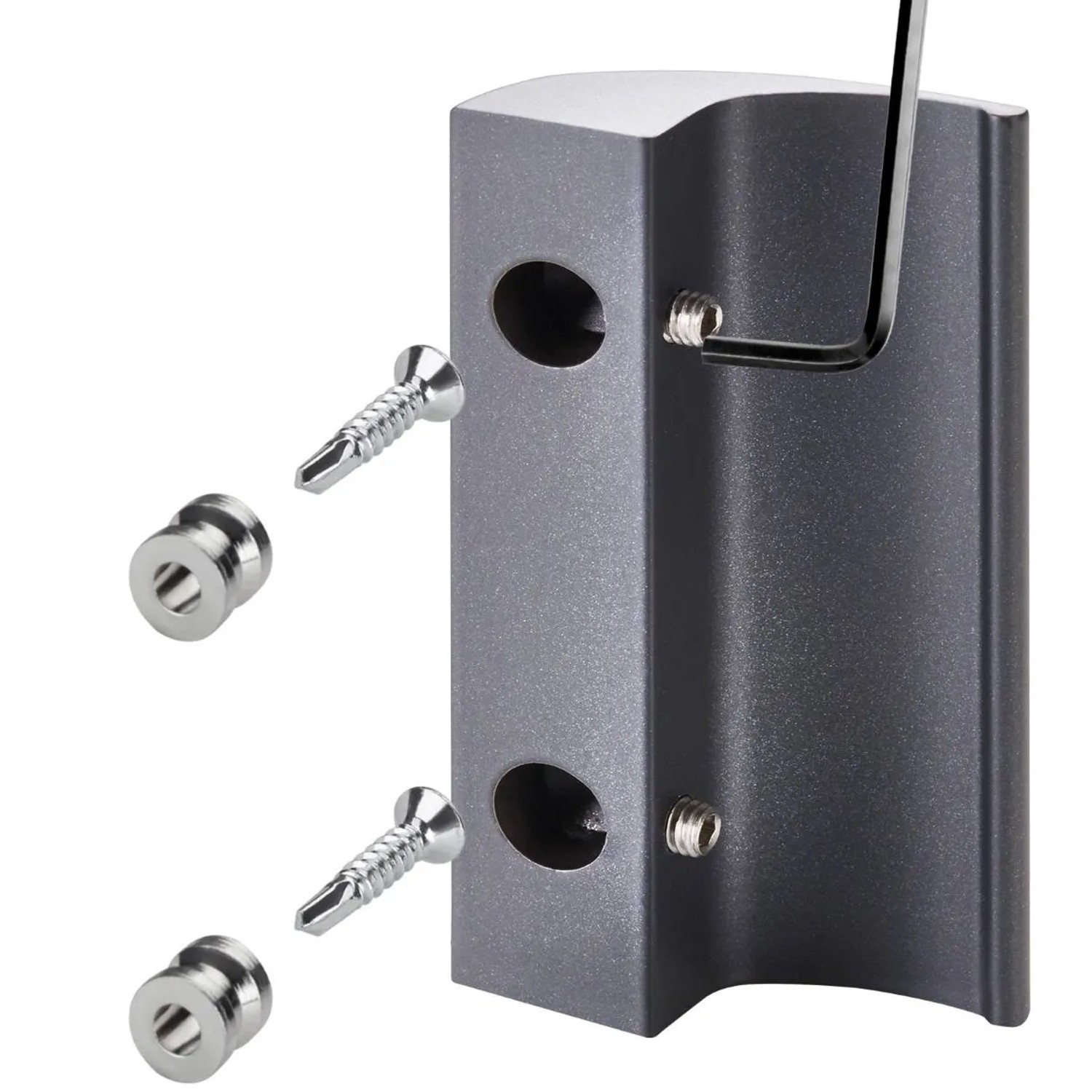 SOTECH Balkontürgriff SEJA II Anthrazit 85 x 40 x 20 mm BA 48 mm Aluminium Verdeckte Verschraubung_3