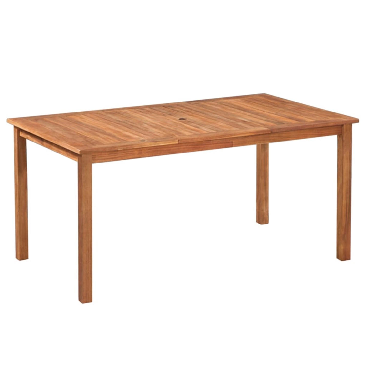 Gartentisch aus Akazienholz, Teil der vidaXL 7-tlg. Garten-Essgruppe in Braun und Schwarz.