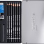 LYRA Rembrandt Graphit-Set mit Skizzenstiften, Radiergummi und Spitzer in Metalldose.