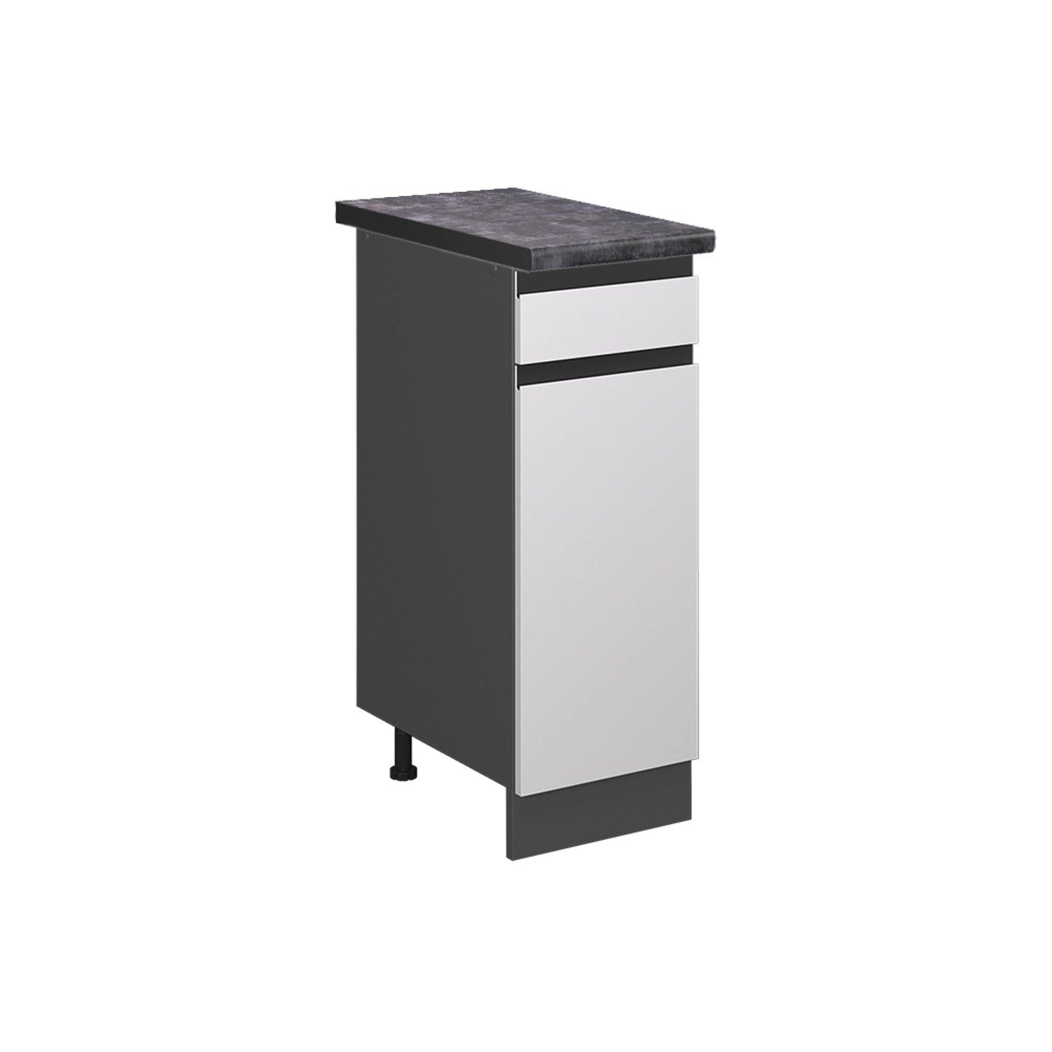 Vicco Küchenunterschrank R-Line Schubladenschrank für die Küche Weiß/Anthrazit 30 cm AP Anthrazit