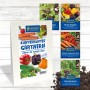 Gemüsesamen-Set 'Kunterbuntes Gärtnern' mit Salat, Paprika, Möhren, Radieschen und Gartenkräutern.