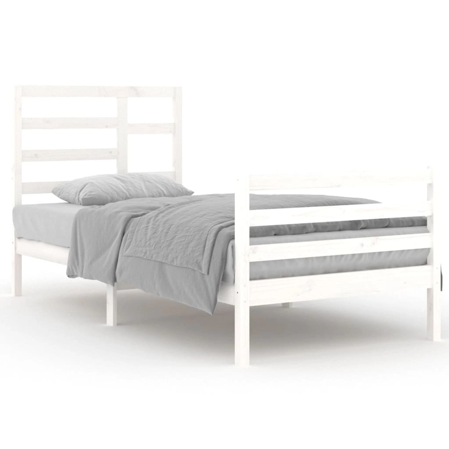 Vidaxl Massivholzbett Weiß 90x200 Cm günstig online kaufen