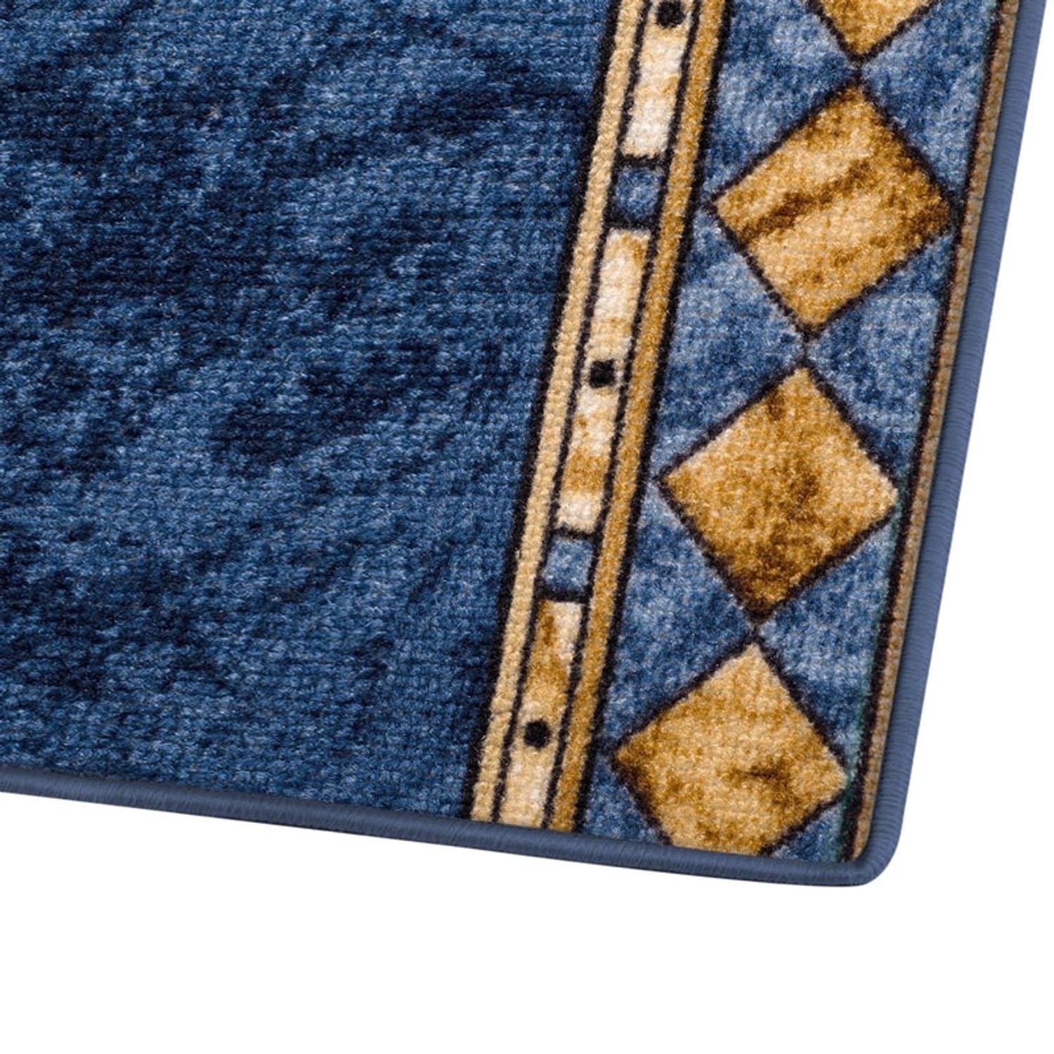KARAT Teppichläufer Rügen nach Maß Klassischer Wohnteppich Blau 80 x 50