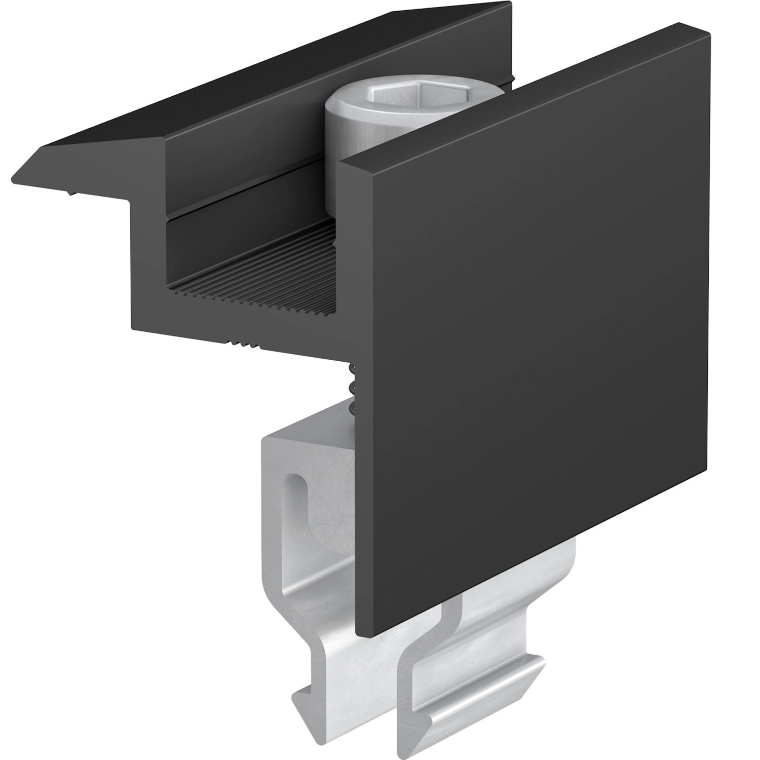 Solar Base Start- und Endklemme Schwarz für PV-Module 30 - 40 mm