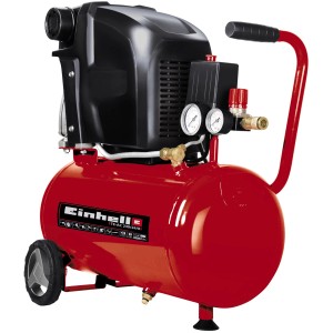 Einhell Kompressor TE-AC 230/24, rot/schwarz, 24 l Tank, mobil.