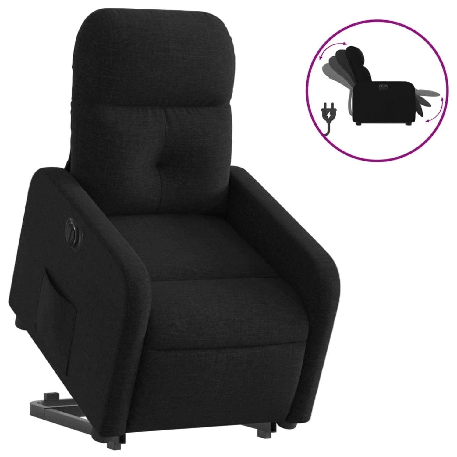 vidaXL Relaxsessel mit Aufstehhilfe Elektrisch Schwarz Stoff Modell 13 günstig online kaufen