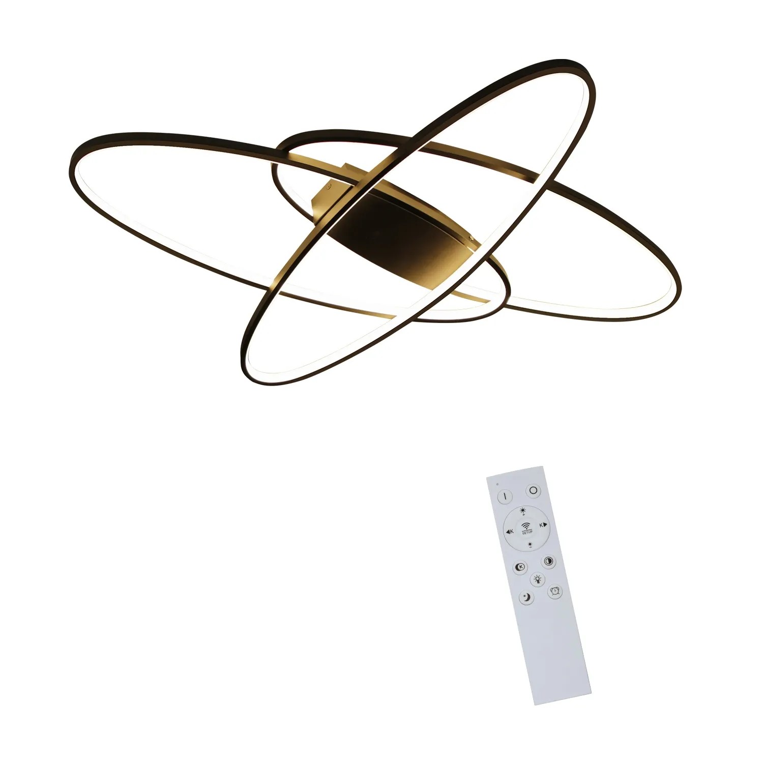 NETTLIFE LED Deckenleuchte aus Metall L85cmSchwarz