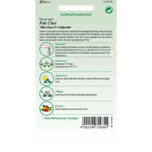 SAMEN PFANN Pak Choi Chinesischer Senfkohl Win Choi F1