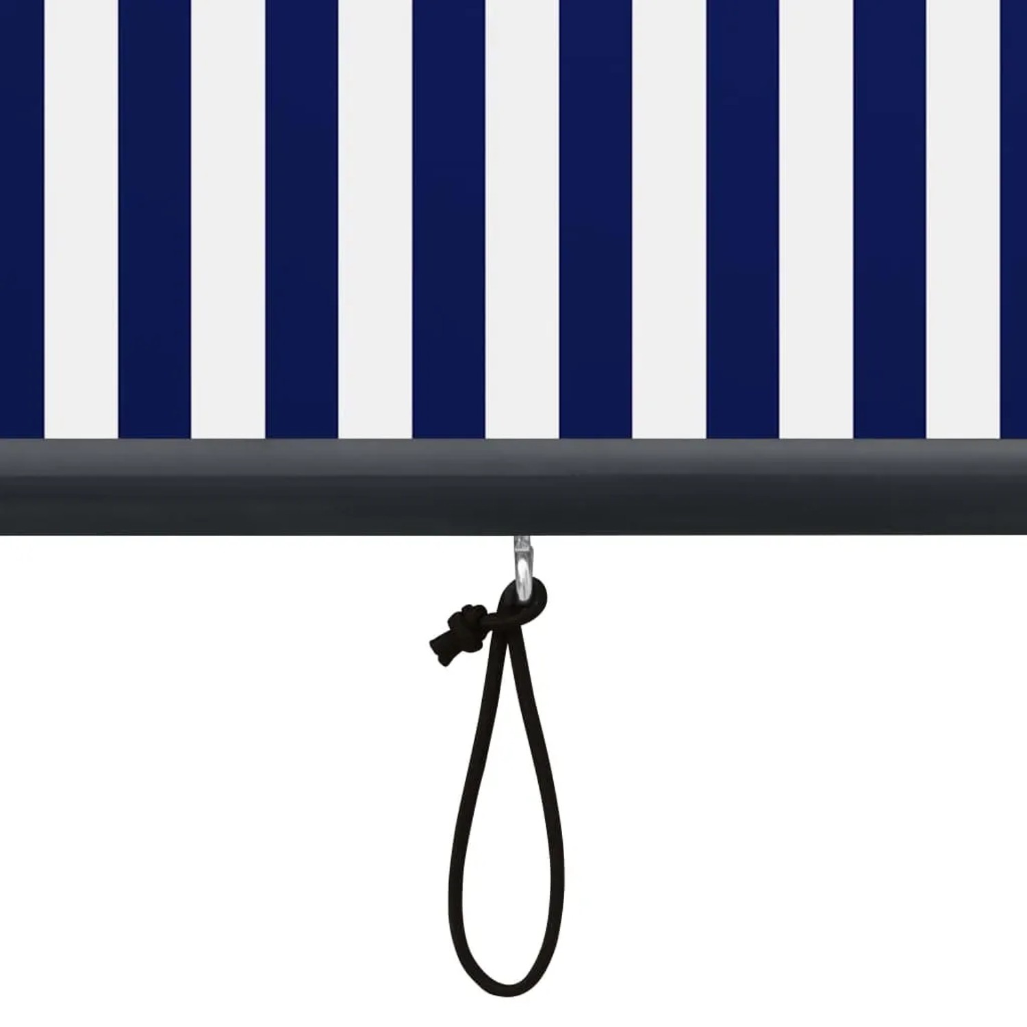 vidaXL Außenrollo, 100x250 cm, blau-weiß gestreift, für Balkon & Terrasse.