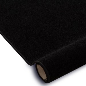 Schwarzer RugsX Teppichboden VG4240, gerollt. Teppich für Wohnräume.
