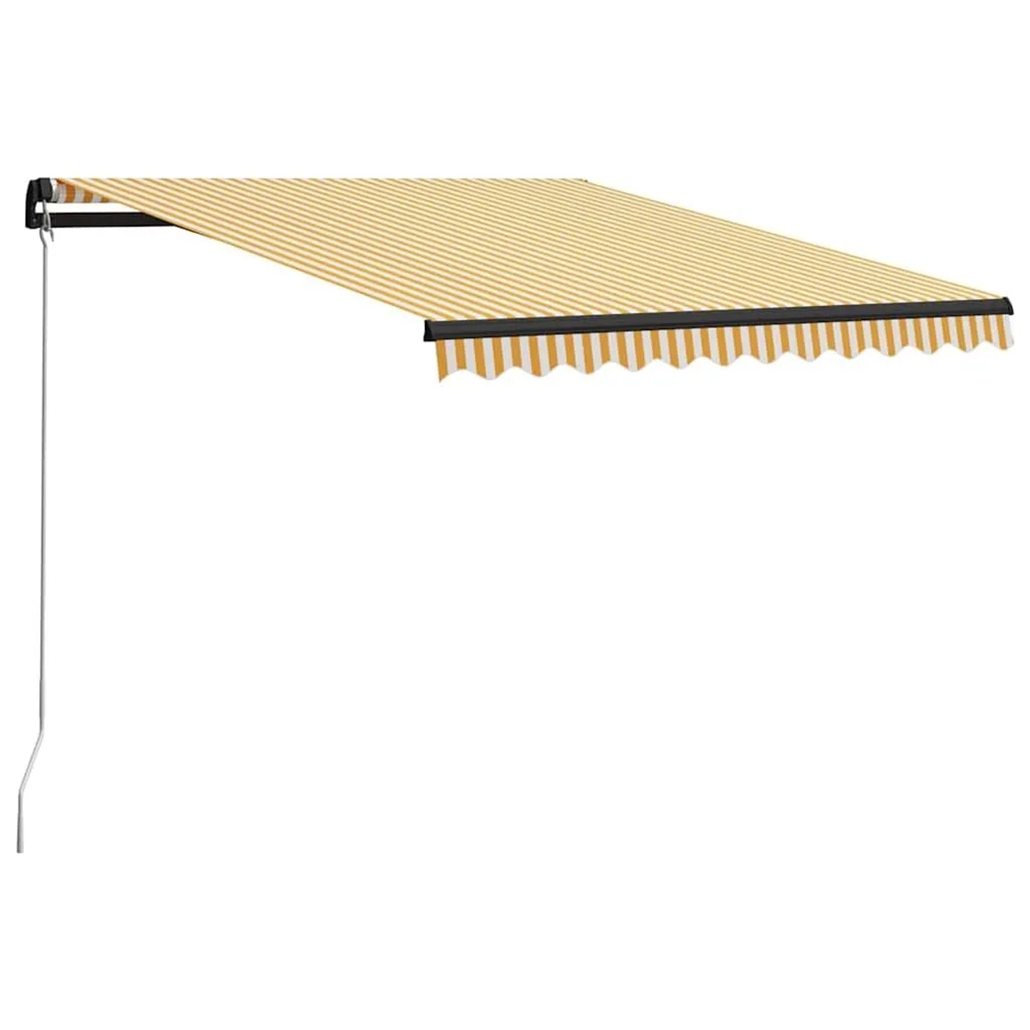 vidaXL Markise Manuell Einziehbar mit LED 300x250 cm Gelb und Weiß 3055222