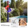 Tectake Solardusche Ofanto 35L mit Ablage, schwarz. Outdoor Dusche für Garten und Pool.