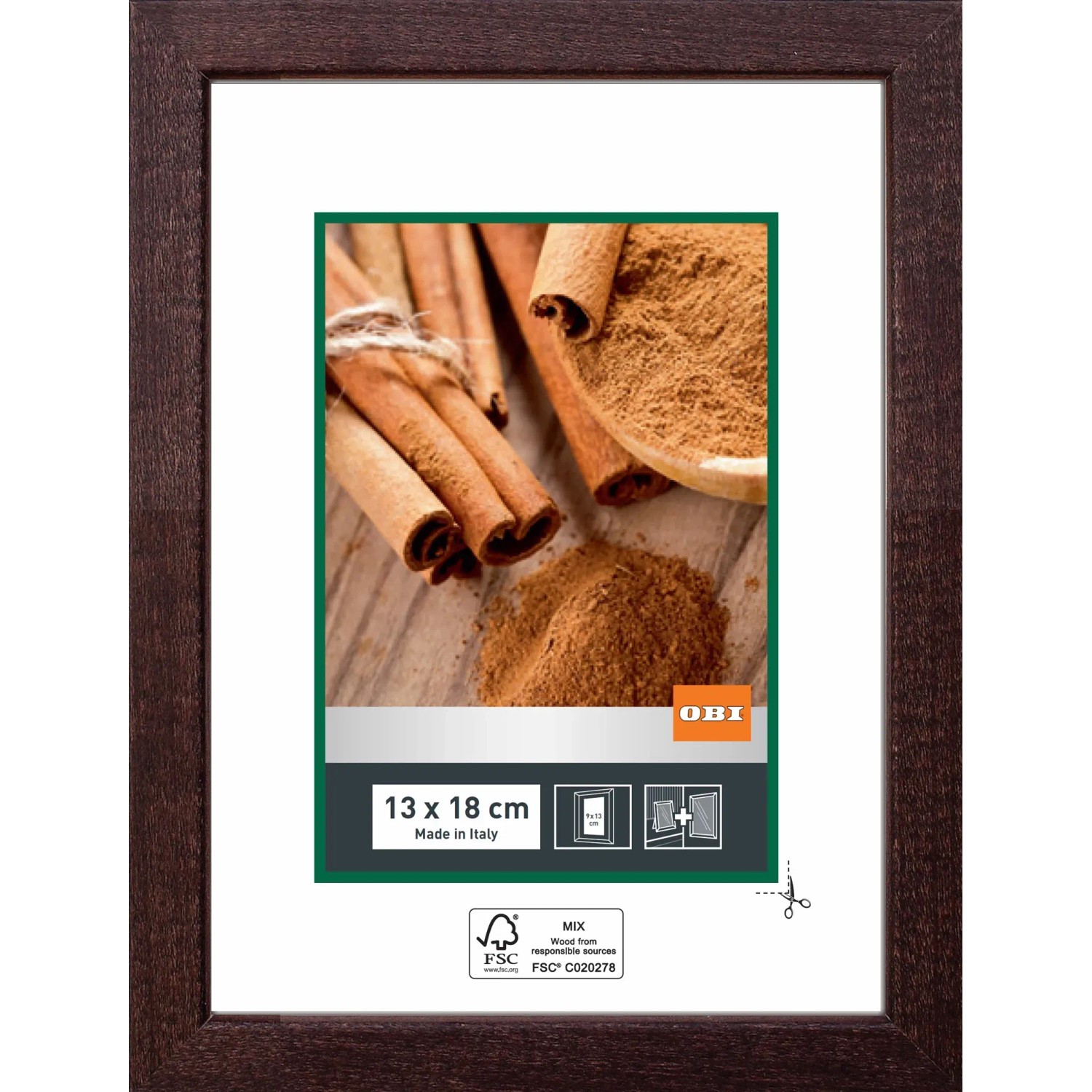 OBI Fotorahmen Holz Dunkelbraun 13 x 18 cm kaufen bei OBI