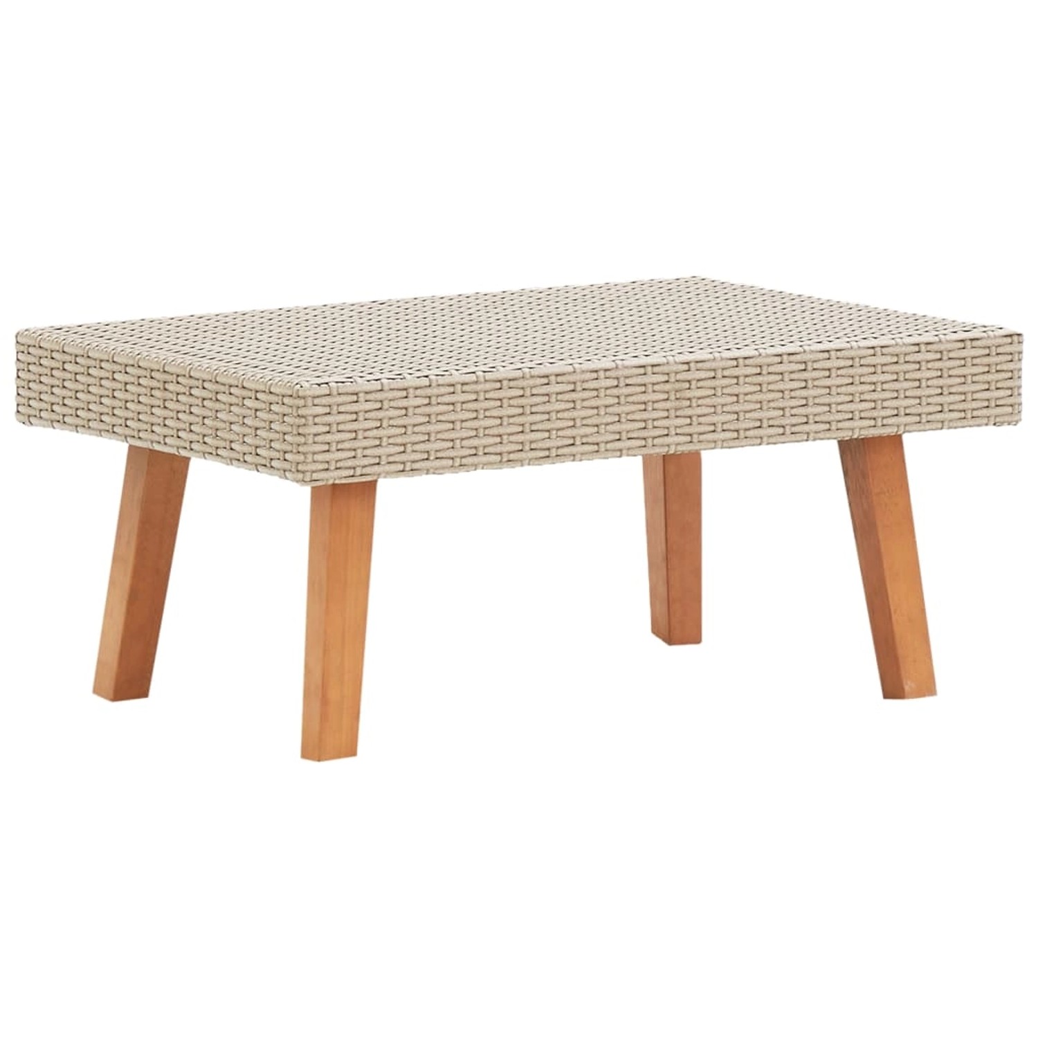 vidaXL Garten-Couchtisch Poly Rattan Beige 310221 günstig online kaufen