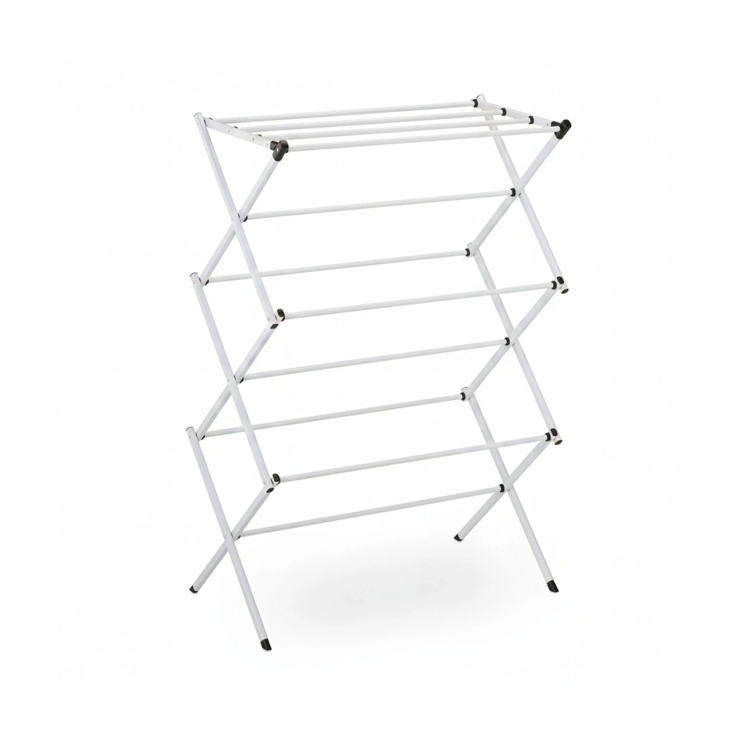 Relaxdays Wäscheständer Metall Weiß Klappbar 105 cm x 73 cm x 37 cm 2,1 kg