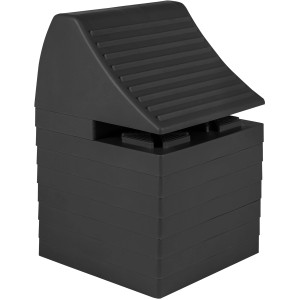 Calima Ausgleichskeil Set, 10-teilig, für Autoanhänger und Wohnwagen. Schwarzes Kunststoff.