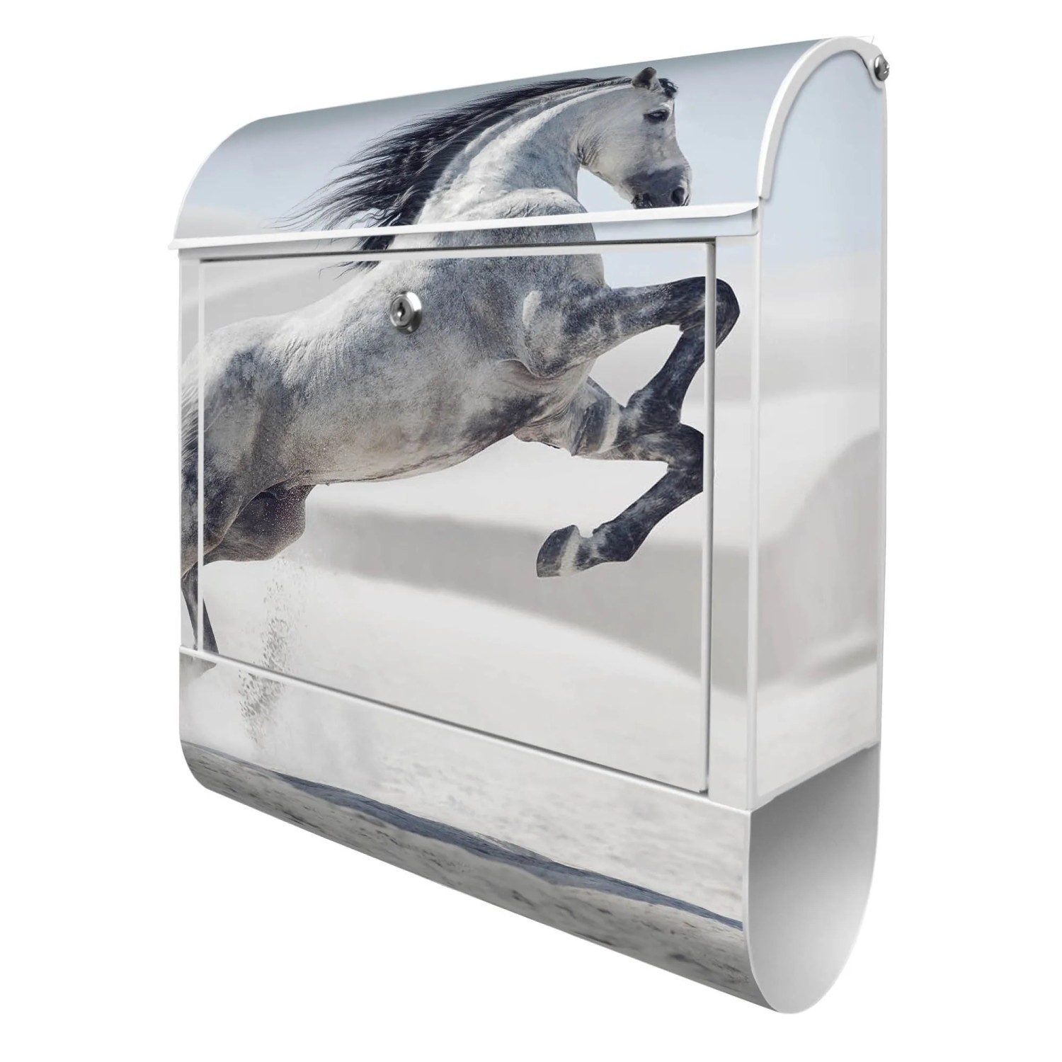 Banjado Design Briefkasten Weiß Pulverbeschichtet 39x47x14cm 2 Schlüssel Mi günstig online kaufen