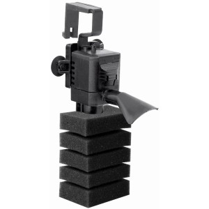 Aquael PAT Mini Aquarium Filter mit Filterschwamm und Leistungsregler.