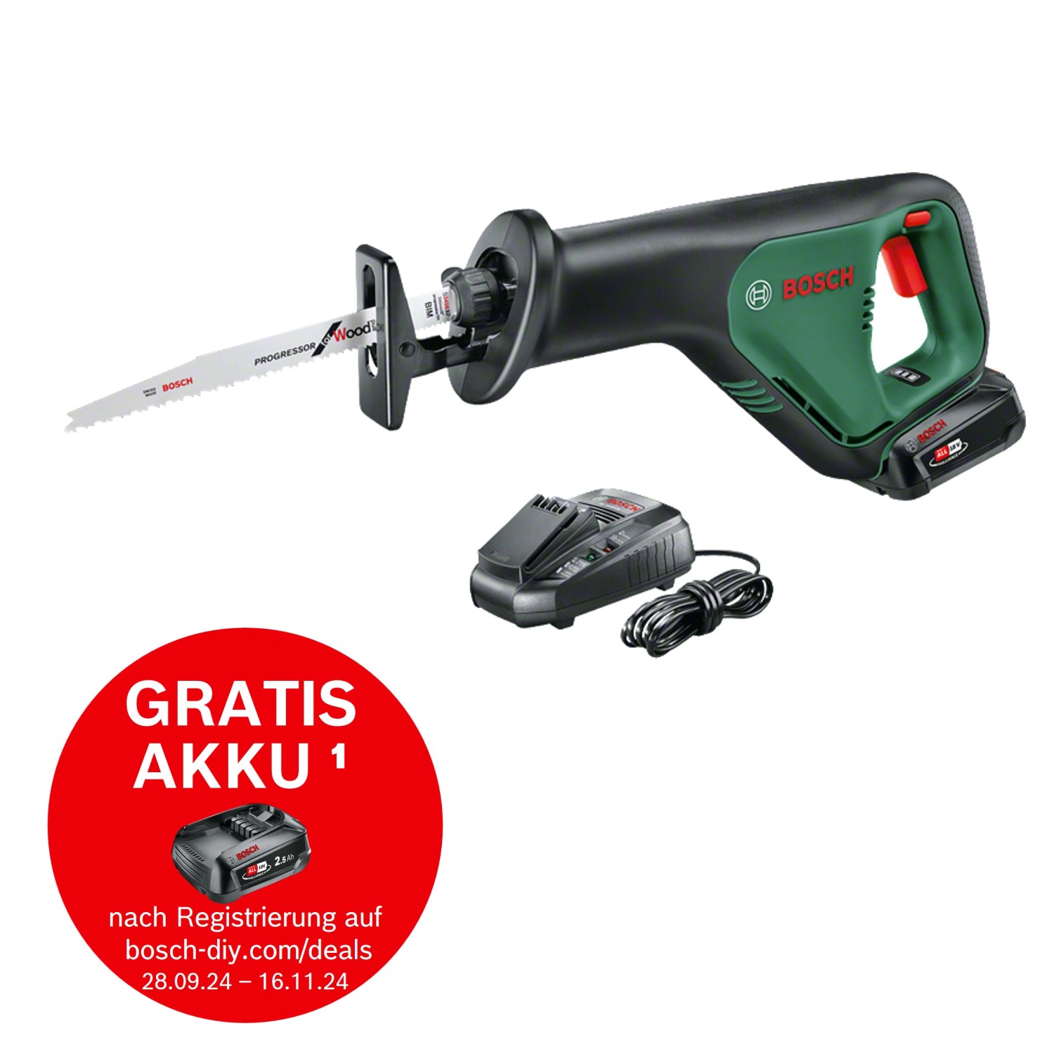 Bosch 18 V Akku-Säbelsäge AdvancedRecip 18 inkl. Akku & Ladegerät