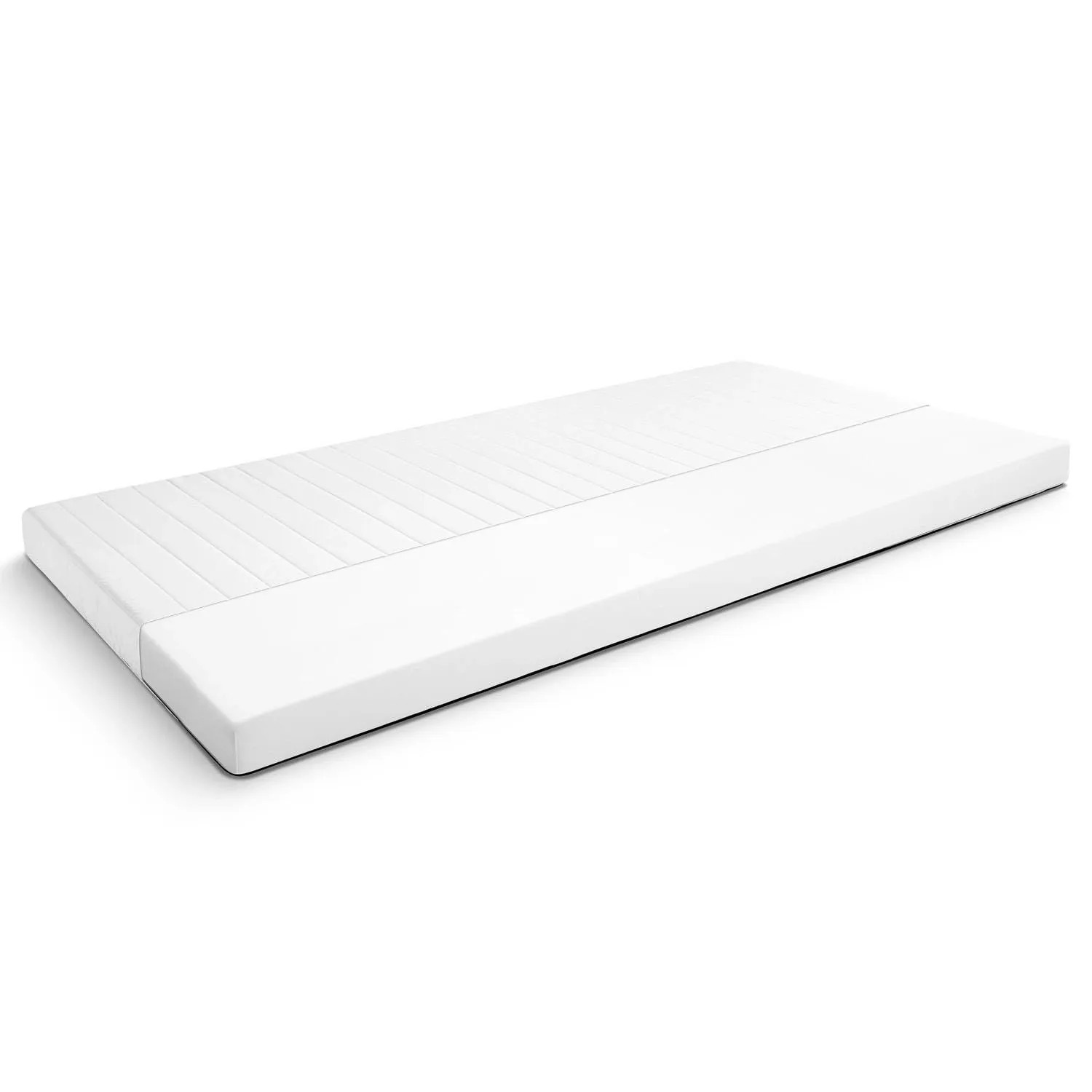 Weiße Komfortschaummatratze K10, 160x200 cm, mit feiner Oberflächenstruktur. Ideal für erholsamen Schlaf.