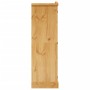 vidaXL Kleiderschrank im Mexiko-Stil, Kiefernholz, 2 Türen, Seitenansicht.