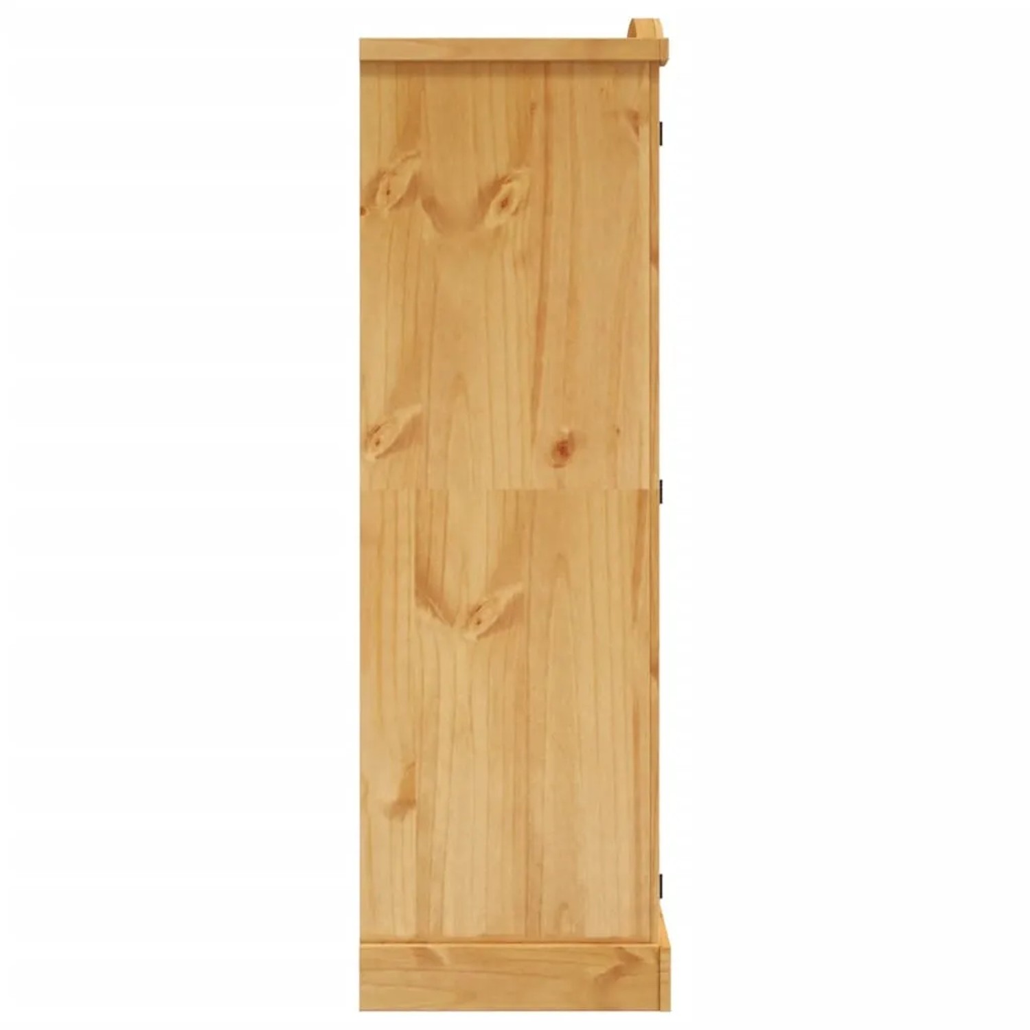 vidaXL Kleiderschrank im Mexiko-Stil, Kiefernholz, 2 Türen, Seitenansicht.