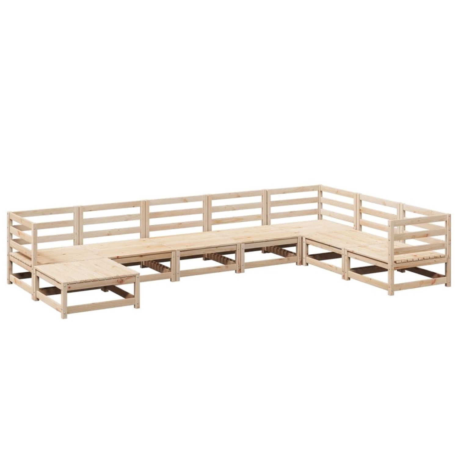 vidaXL 8-Tlg Garten-Sofagarnitur Massivholz Kiefer 3299574 günstig online kaufen