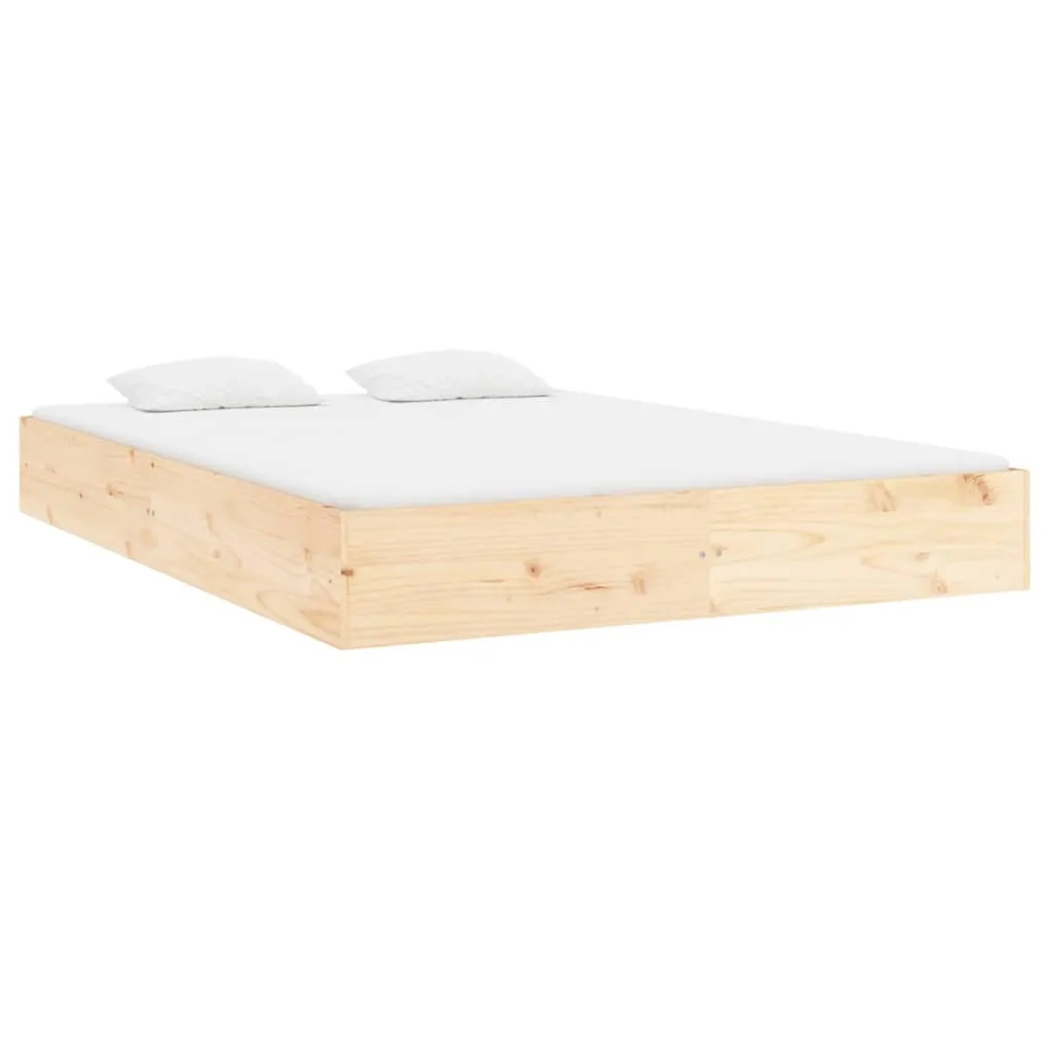 vidaXL Massivholzbett, 140x200 cm, Kiefernholz Bettrahmen für Schlafzimmer.