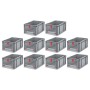 Sparset: 10 graue Euroboxen mit rotem Verschluss, 20L, für Lagerung und Transport.