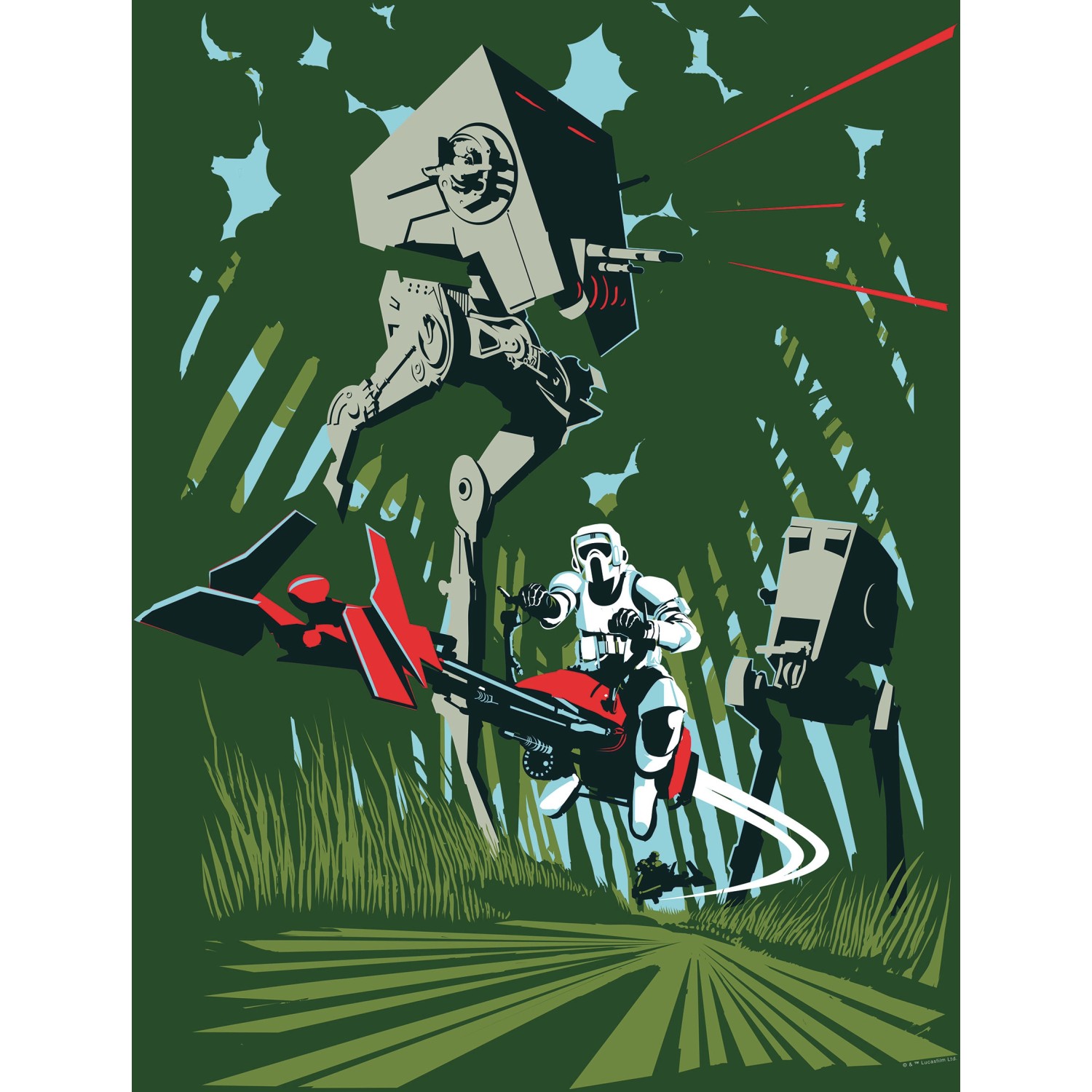 Komar Wandbild Star Wars Endor 40 x 50 cm