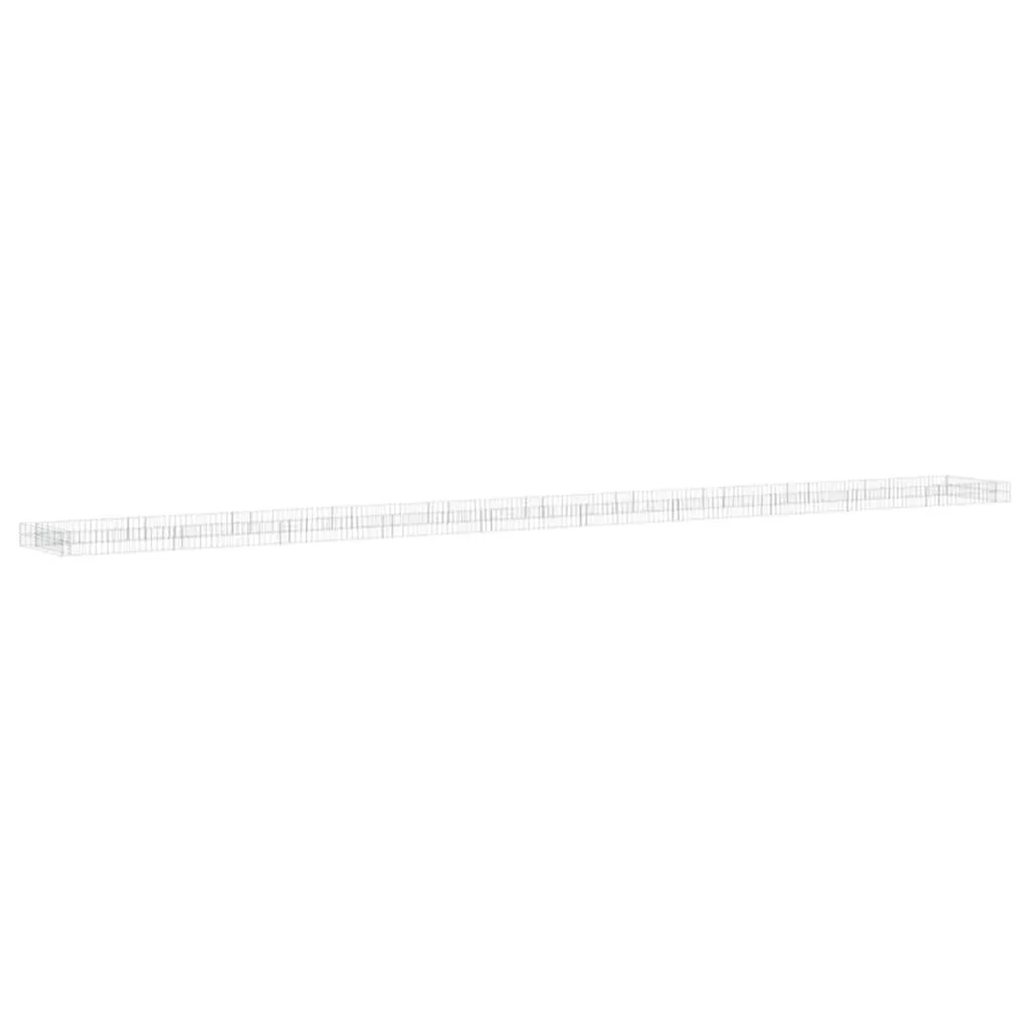 vidaXL Gabionen-Hochbeet Verzinkter Stahl 1000x100x20 cm 151318