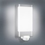 Moderne Steinel LED-Außenwandleuchte L 240 S aus Edelstahl mit Bewegungsmelder.