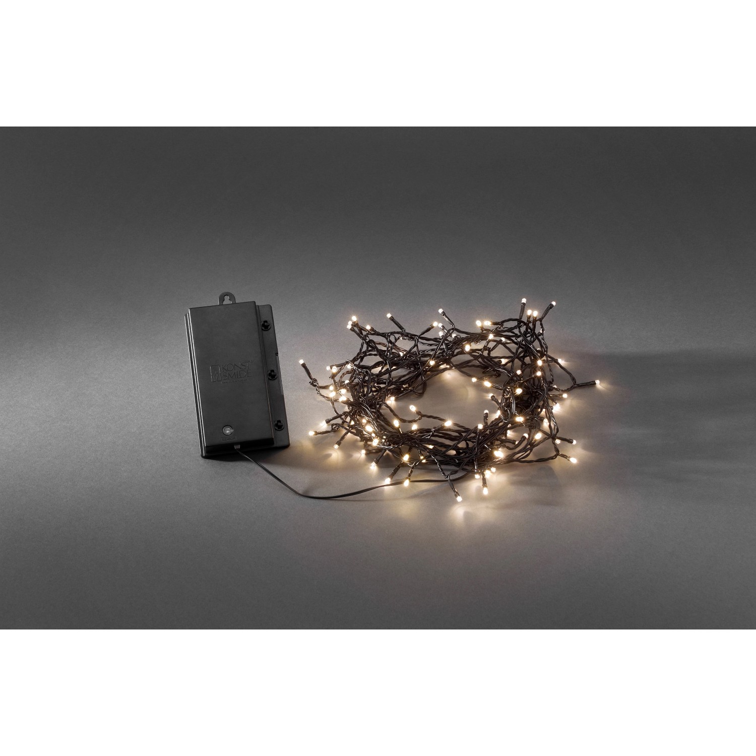 Konstsmide LED-Lichterkette mit Schalter 120 warmweiße LEDs innen und außen