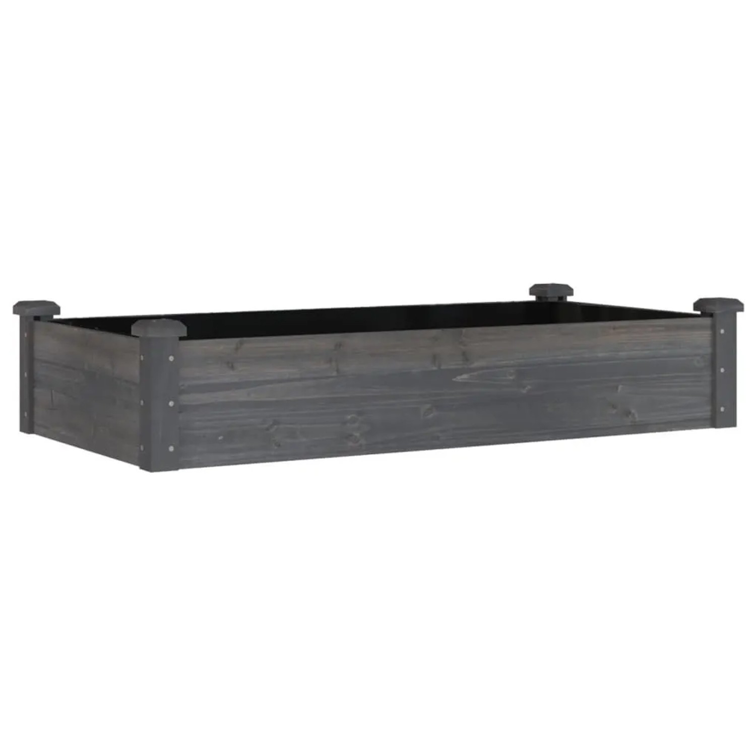 vidaXL Hochbeet mit Einsatz Grau 120x60x25 cm Massivholz Tanne 364291
