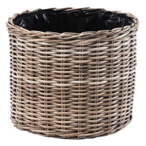 Kobolo Übertopf Pflanzkorb Pflanzschale DREVO Rund Rattan mit Folie
