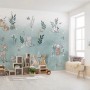 Komar Vliesfototapete Before the Bloom mit kindlichen Tiermotiven im Kinderzimmer.