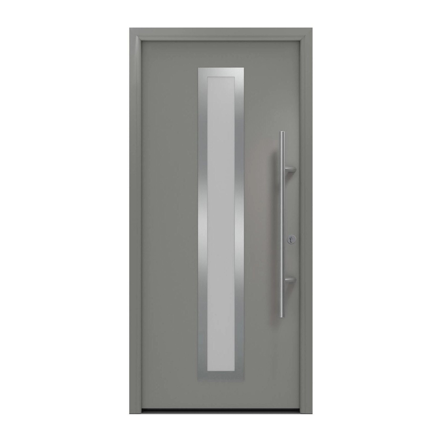 EcoStar Haustür Isopro Secur IPS 700S Graualuminium 110 cm x 210 cm DIN R günstig online kaufen