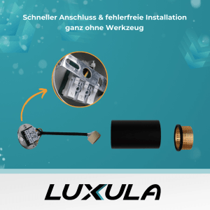 LUXULA LED Aufbauspot 3-Flammig GU10 Schwenkbar Design Deckenspot Deckenstrahler Akzentbeleuchtung Kontrast-Innenring Schwarz Gold