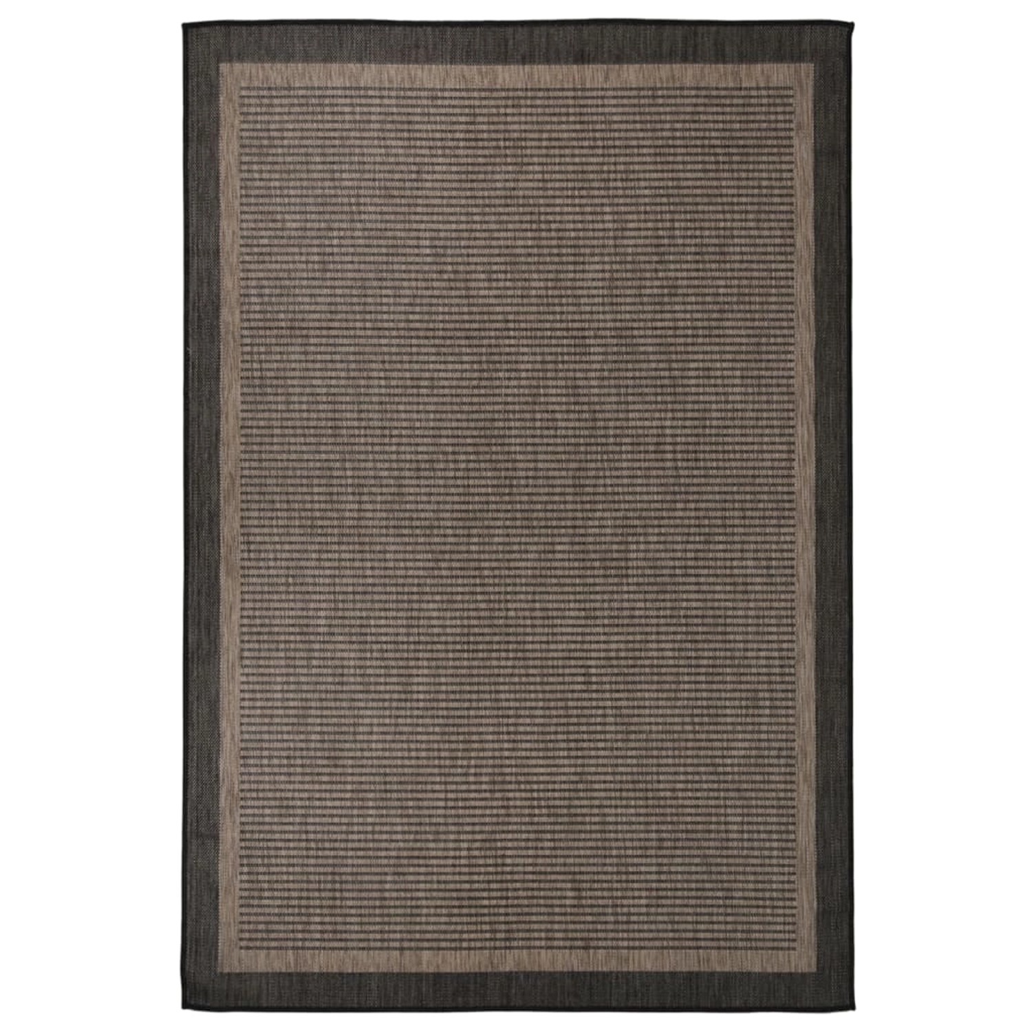 Thumbnail - vidaXL Outdoorteppich Flachgewebe 160x230 Cm Dunkelbraun 1124016