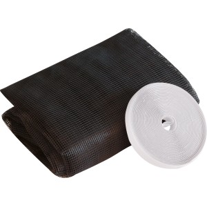 Windhager Fliegengitter Plus, anthrazit, 100x130cm mit Klettband zur einfachen Montage.
