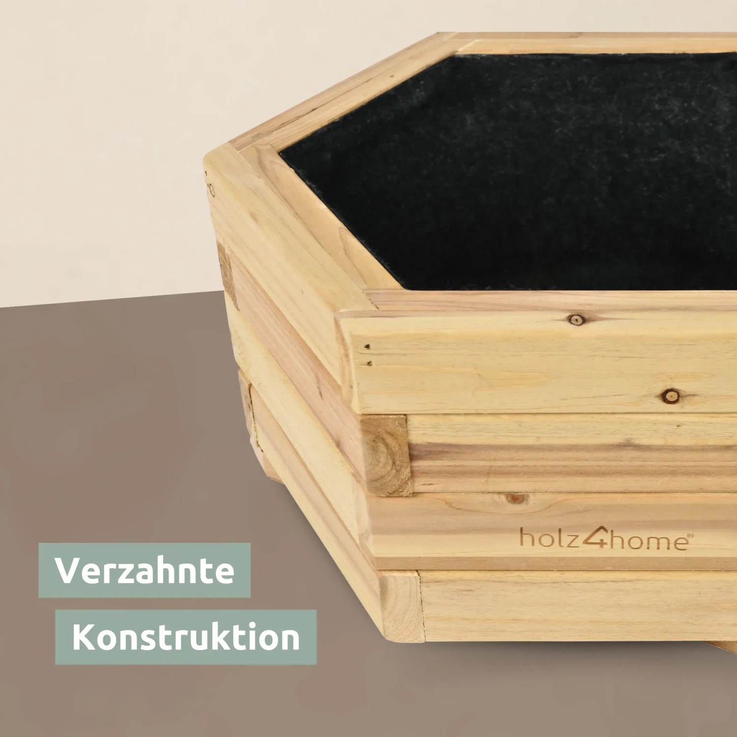 holz4home Holz Pflanzenkübel Outdoor 6eckig Tannenholz S kaufen bei OBI