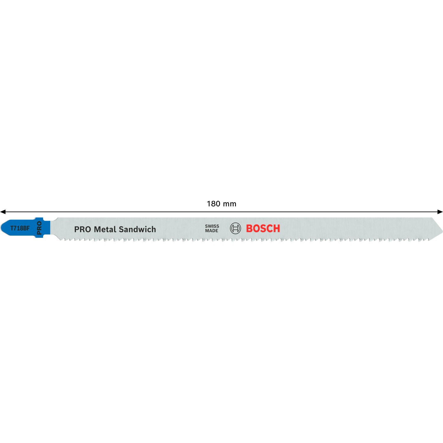 Bosch Stichsägeblatt T718BF für Metall-Sandwich-Paneele, 180mm lang.