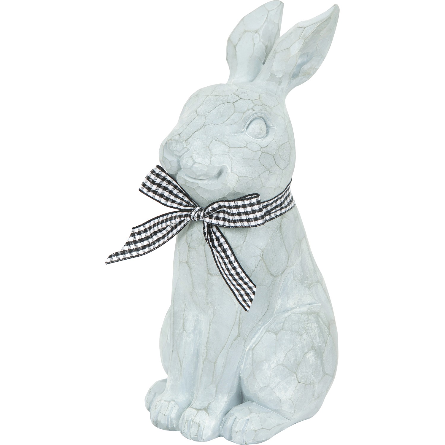 Dekofigur Sitzender Hase Polyresin Grau 14 x 11 x 24 cm günstig online kaufen