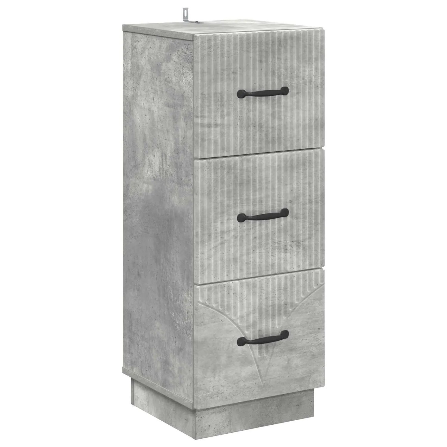 vidaXL Schubladenschrank Betongrau 33 x 34,5 x 87 cm Holzwerkstoff 895308
