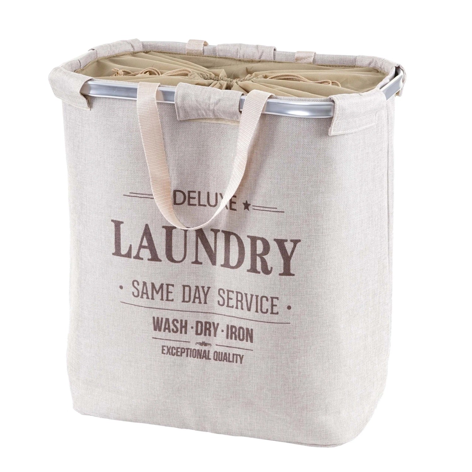 MCW Wäschesammler C34 54x52x32cm 89l Beige