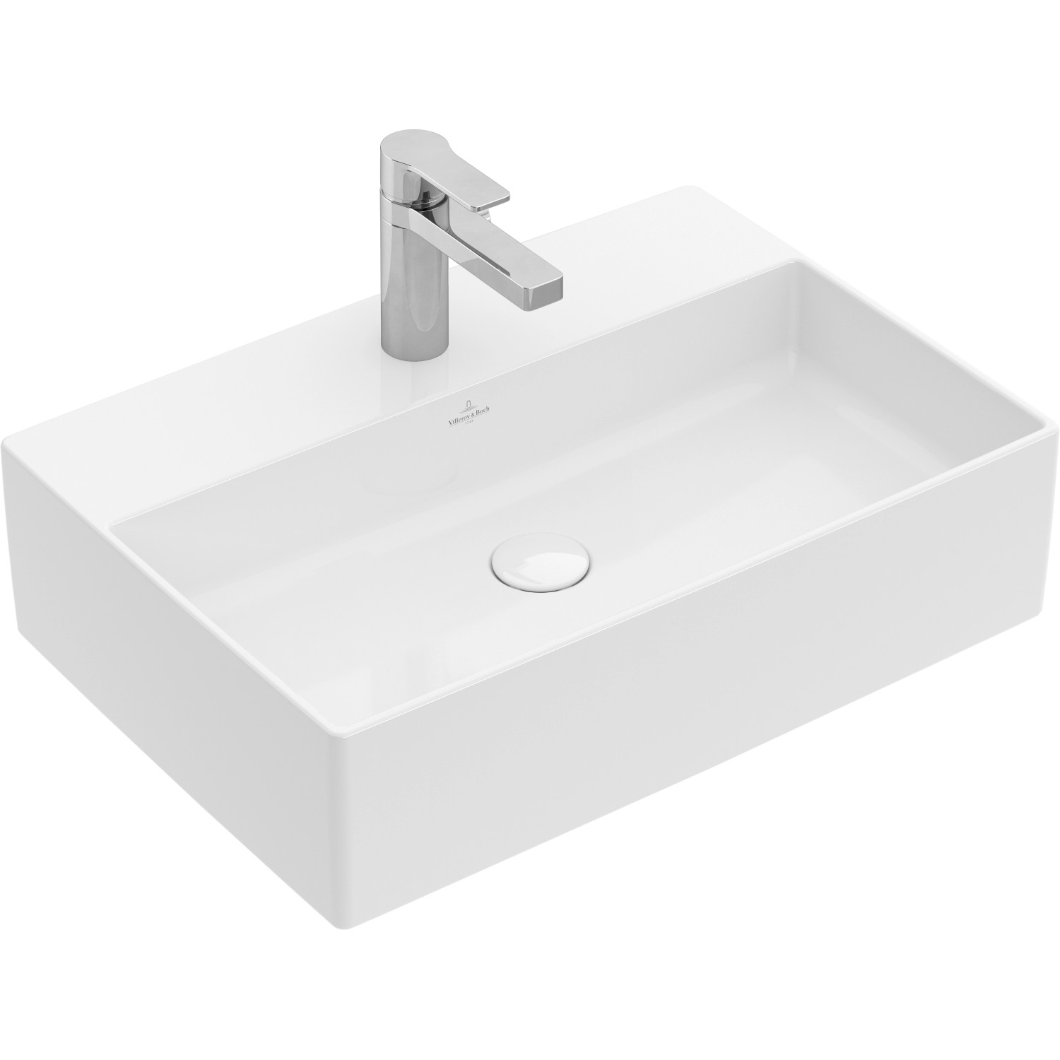 Villeroy & Boch Aufsatzwaschbecken Memento 2.0 Überlauf 50x42 cm Weiß Alpin günstig online kaufen