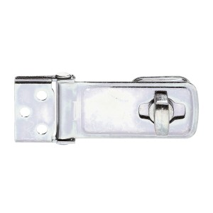 Sicherheits-Überfalle, 8,5x4cm, aus verzinktem Stahl, für Vorhängeschlösser geeignet.