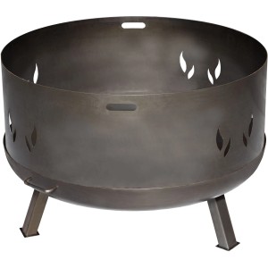 Buschbeck Aufsatz für Ø 55er Feuerschale mit Flammenmuster als Windschutz.