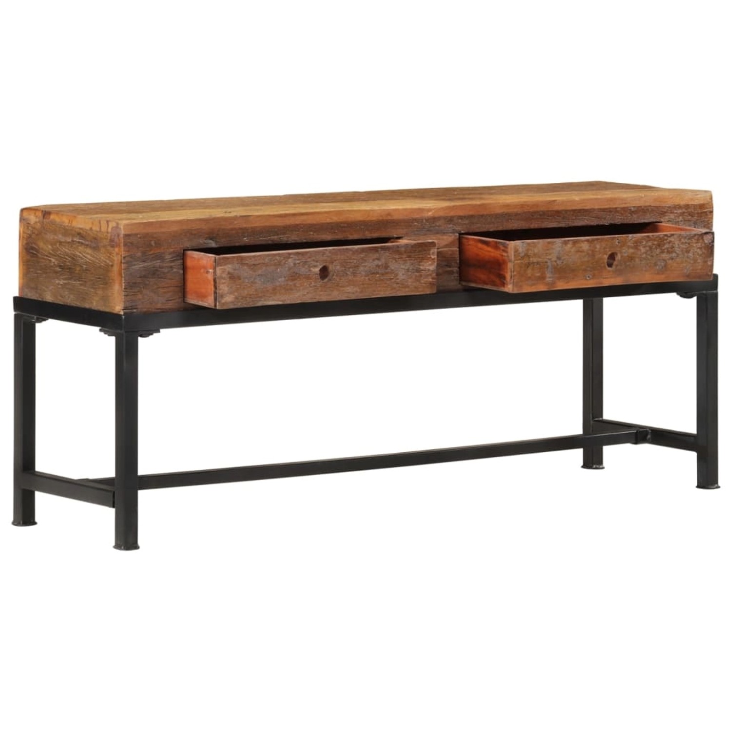 VidaXL TV-Schrank 110x30x46 cm Altholz Massiv günstig online kaufen