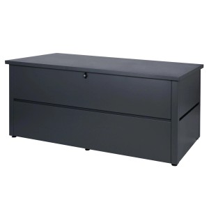 Proregal Gartentruhe HxBxT 69x165x85cm Wasserdicht Metall Edelstahl 692L Anthrazit Aufbewahrungsbox Auflagenbox Truhe